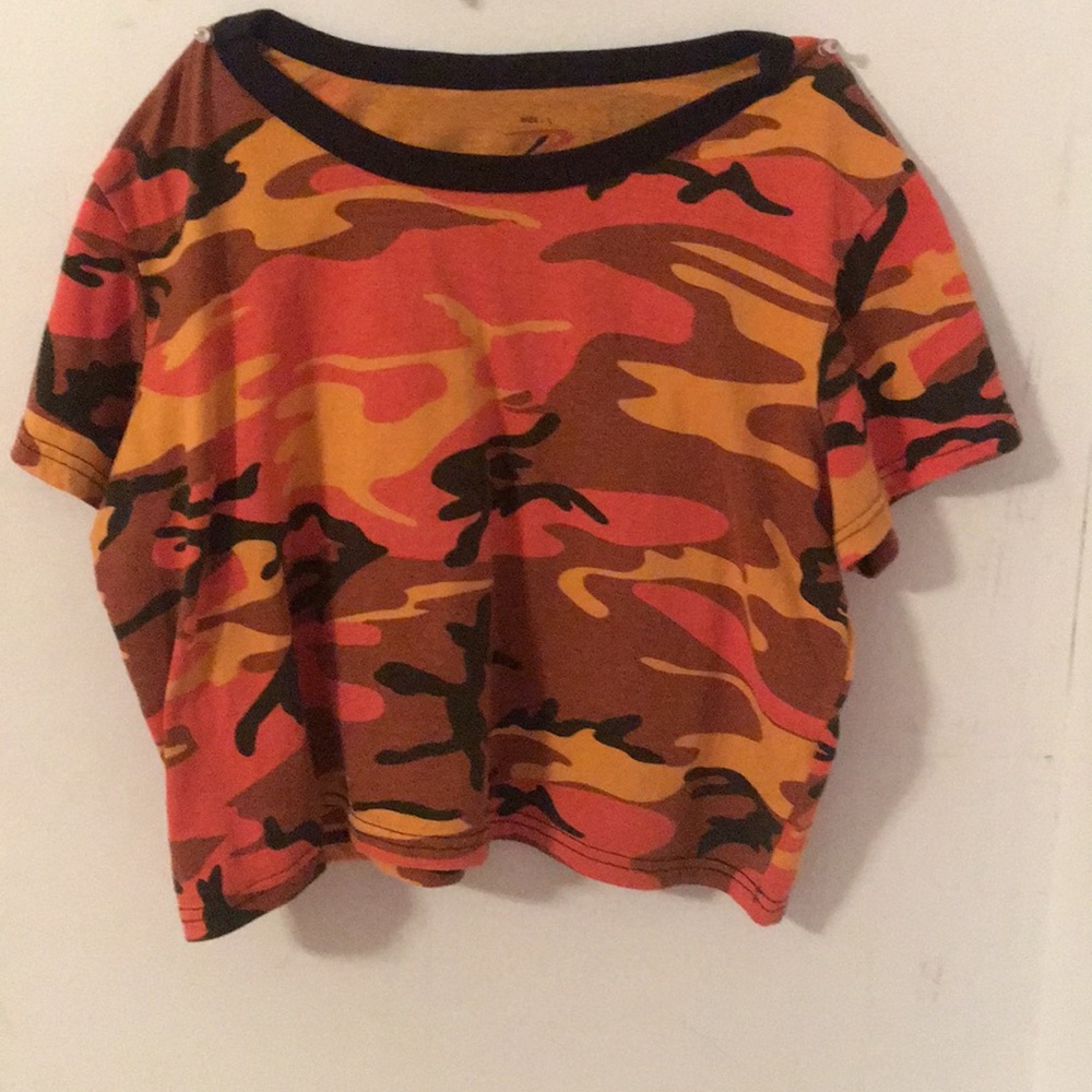 Camo box crop top